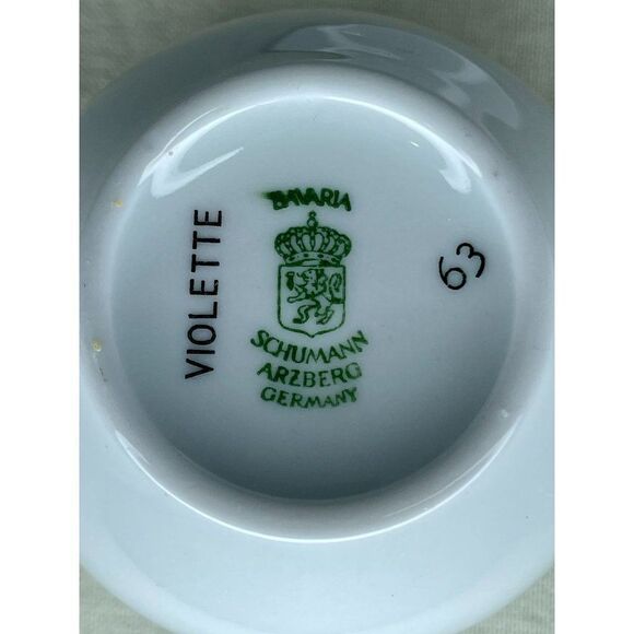 Vintage Schumann Arzberg Violette Luncheon Plate and Teacup 3 Sets - Picture 6 of 7